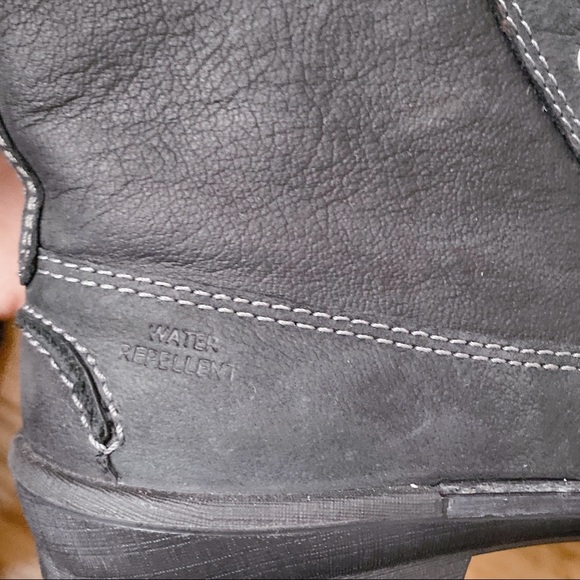 Ecco black waterproof fur trim lace up winter boots size 36 - Picture 4 of 5